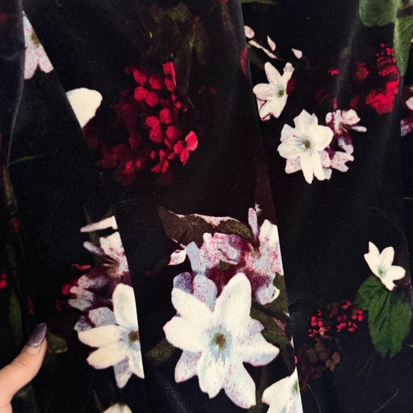 Calvin Klein Floral Black Velvet blazer Jacket - Picture 7 of 9